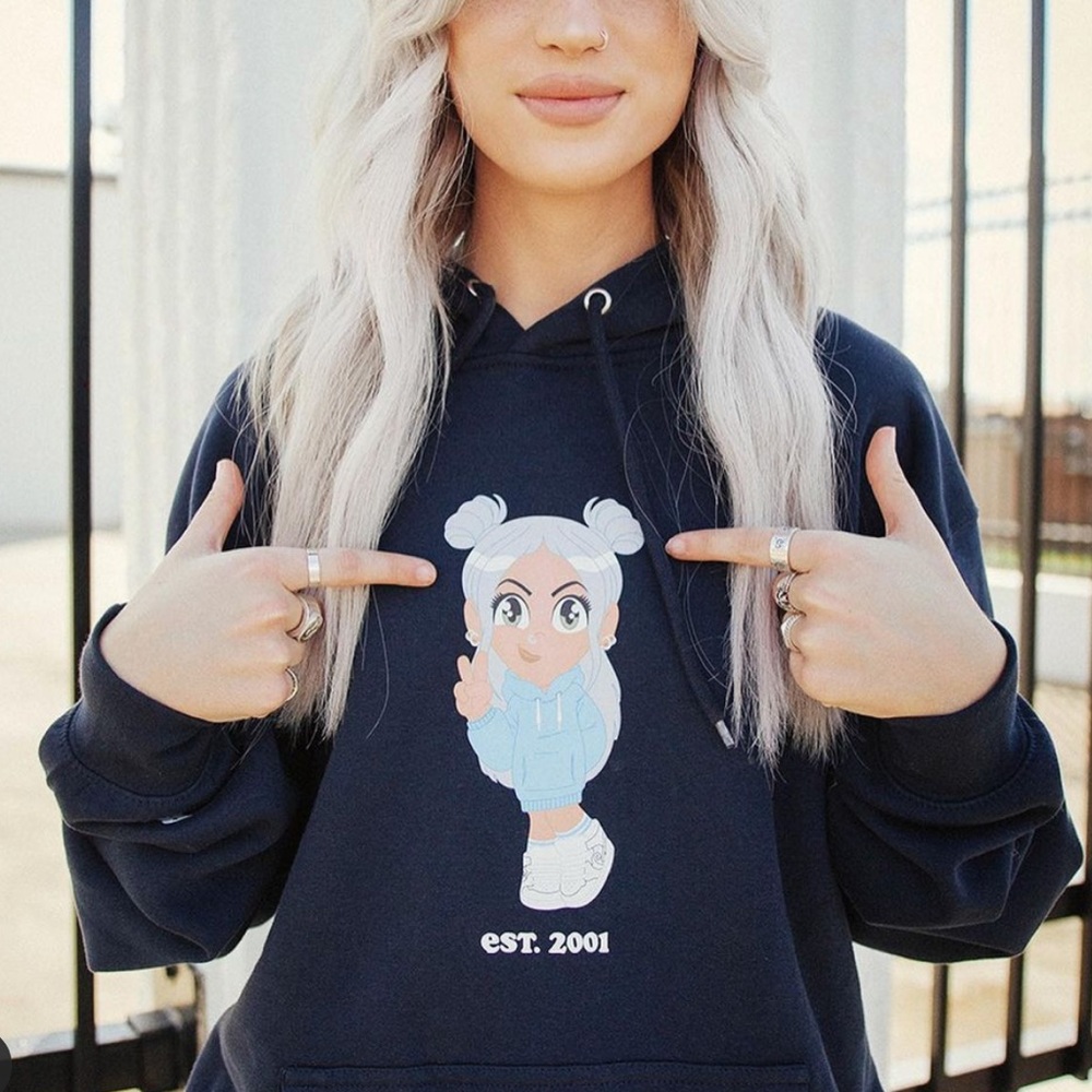NWT Riley Hubatka Cartoon Hoodie